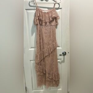 Astr Pink Lace Dress